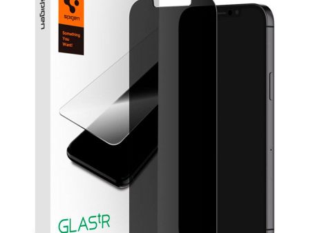 iPhone 12   12 Pro Spigen Glas.tr Slim HD Privacy Hærdet Glas Skærmbeskyttelse - Case Friendly - Gennemsigtig Cheap