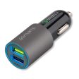 4smarts Rapid 18W QC Hurtig Biloplader - 2 x USB-A - Grå Online now