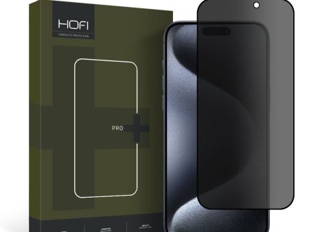 iPhone 15 Pro Hofi Glass Pro+ Skærmbeskyttelse m. Privacy Funktion - Case Friendly - Gennemsigtig Hot on Sale