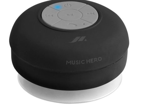 Music Hero Trådløs Bluetooth Højtaler med Sugekop - Sort For Cheap