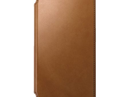 Nomad iPhone 15 Pro Modern Leather Folio Cover - MagSafe Kompatibel - Tan For Sale