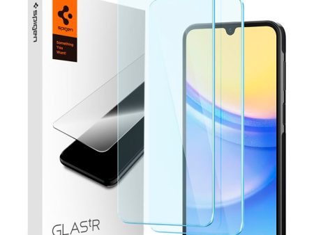 Samsung Galaxy A15   A15 (5G)   A25 (5G) Spigen Glas.tr Hærdet Glas Skærmbeskyttelse - 2 stk. - Gennemsigtig Fashion