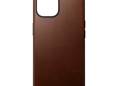 Nomad iPhone 15 Modern Leather Cover - MagSafe Kompatibel - Brun Online Hot Sale