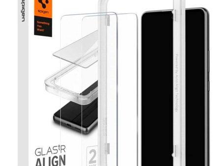 Samsung Galaxy A53 (5G) Spigen Alignmaster Glas.tR Skærmbeskyttelse - 2 stk. - Case Friendly - Gennemsigtig Online Sale