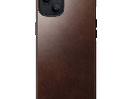 Nomad iPhone 15 Plus Modern Horween Leather Cover - MagSafe Kompatibel - Brun Online