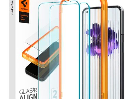 Nothing Phone (1) Spigen Alignmaster Glas.tR Skærmbeskyttelse - 2 stk. - Case Friendly - Gennemsigtig Hot on Sale