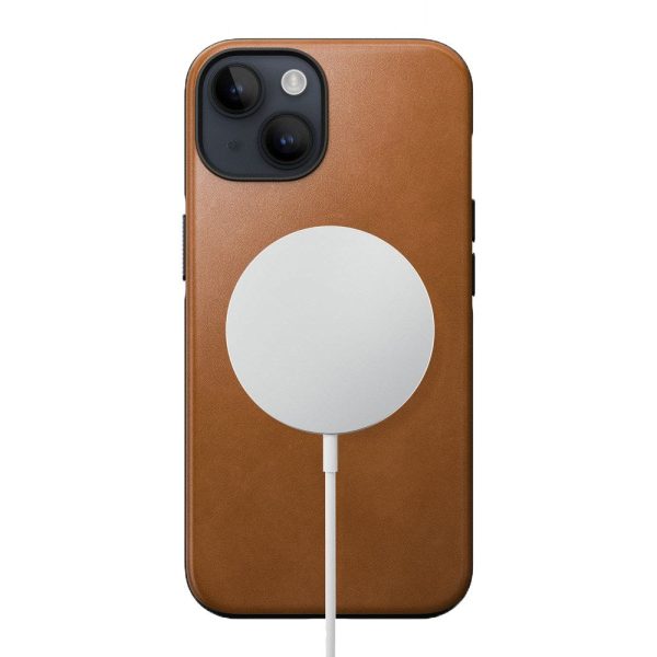 Nomad iPhone 14 Modern Leather Cover - MagSafe Kompatibel - Tan Online Hot Sale