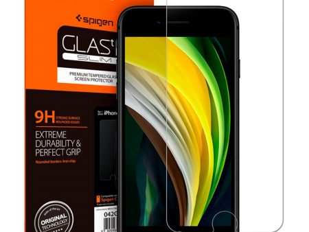 iPhone SE (2022   2020)   8   7 Spigen Glas.tr Slim HD Hærdet Glas Skærmbeskyttelse - Case Friendly - Gennemsigtig on Sale