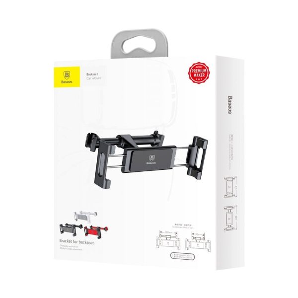 Baseus Backseat Car Mount Mobil- & Tabletholder Til Bilens Nakkestøtte - Max Mobil: 150 x 300mm - Sort Cheap