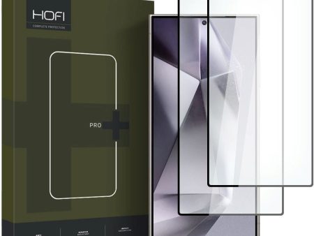 Samsung Galaxy S24 Ultra Hofi Glass Pro+ Hærdet Glas Skærmbeskyttelse - Case Friendly - 2-Pak - Sort Kant on Sale