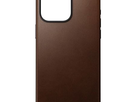 Nomad iPhone 15 Pro Max Modern Leather Cover - MagSafe Kompatibel - Brun Online now