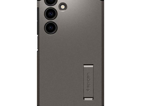 Samsung Galaxy S24 Spigen Tough Armor Cover m. Kickstand - Gunmetal Hot on Sale