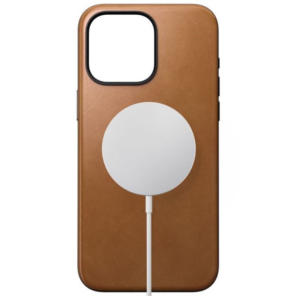 Nomad iPhone 15 Pro Max Modern Leather Cover - MagSafe Kompatibel - Tan For Cheap