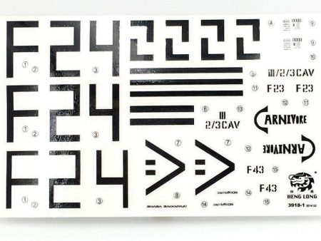 Heng Long 1 16 Scale USA M1A2 Abrams Decal Set For Cheap