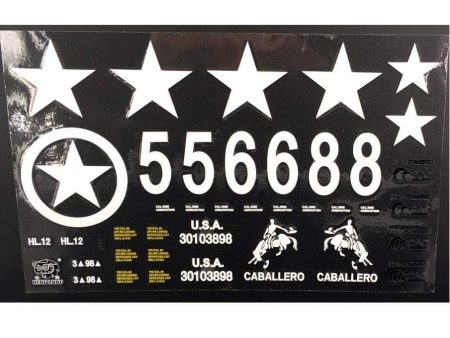 Heng Long 1 16 Scale USA M4A3 Sherman Decal Sheet Online Hot Sale