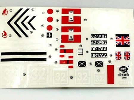 Heng Long 1 16 Scale UK Challenger II Decal Set Sale