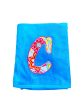 APPLIQUE INITIAL BEACH TOWEL Online Sale