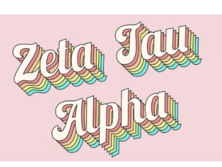 ZETA TAU ALPHA RETRO FLAG For Discount