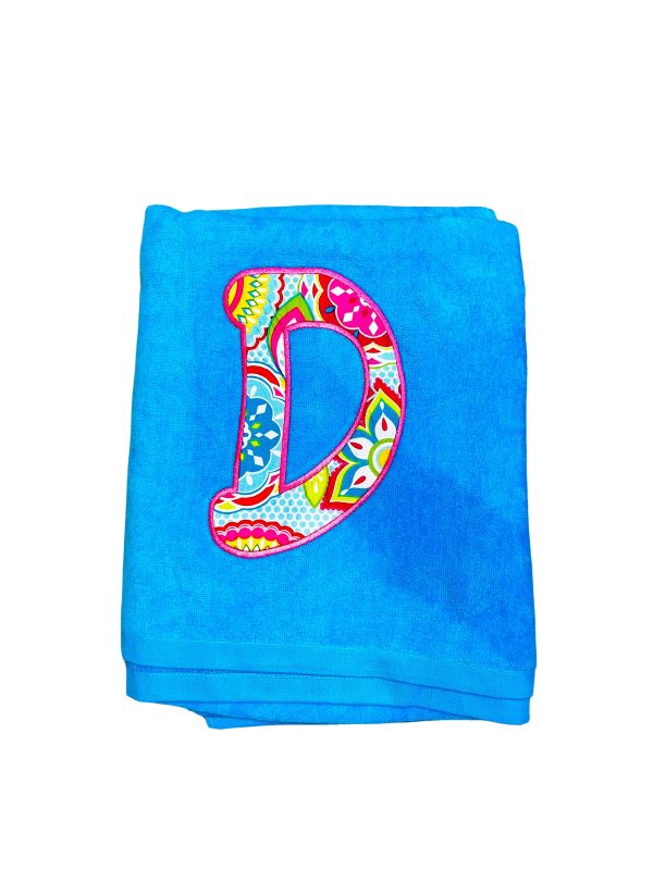 APPLIQUE INITIAL BEACH TOWEL Online Sale