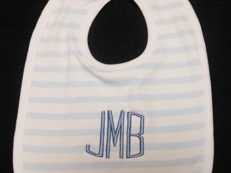 BLUE STRIPED BABY BIB Online now