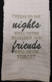 CHEERS TO THE NIGHTS HAND TOWEL Online now