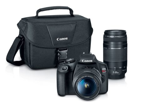 Canon EOS Rebel T7 DSLR WiFi 18-55mm + EF 75-300mm Double Zoom Kit on Sale