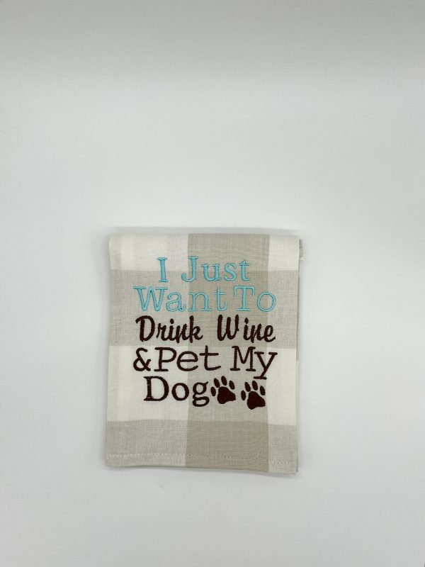 DRINK WINE PET DOG TOWEL Fashion