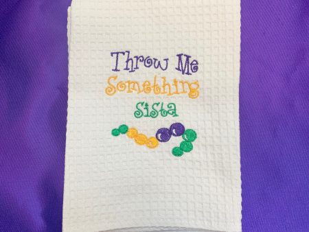 THROW ME SOMETHING SISTA HAND TOWEL For Discount