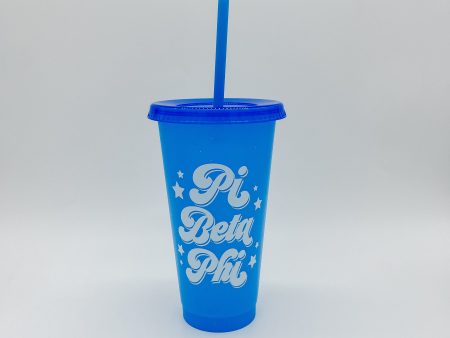 PI BETA PHI GLITTER COLOR CHANGING CUP Discount