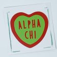 ALPHA CHI OMEGA HEART DECAL Hot on Sale