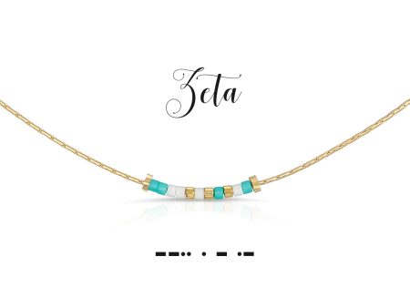 ZETA TAU ALPHA DOT & DASH NECKLACE Sale