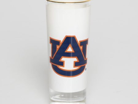 2oz Auburn University AU shot glass with gold rim For Cheap