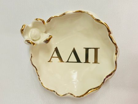 ALPHA DELTA PI FLOWER JEWELRY DISH Sale