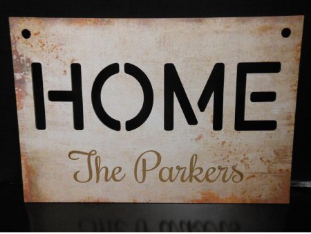 PERSONALIZED HOME CUTOUT SIGN Hot on Sale