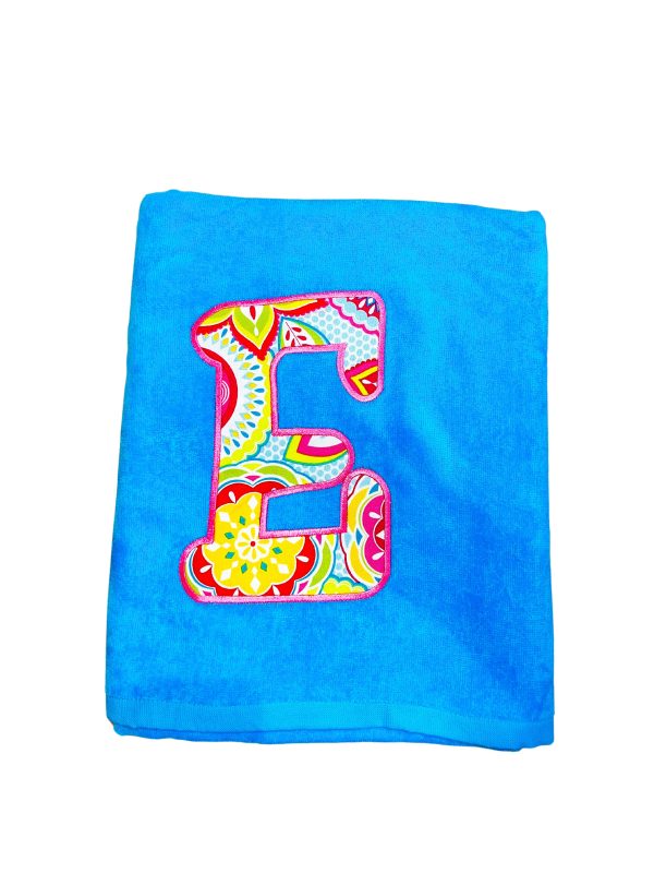 APPLIQUE INITIAL BEACH TOWEL Online Sale