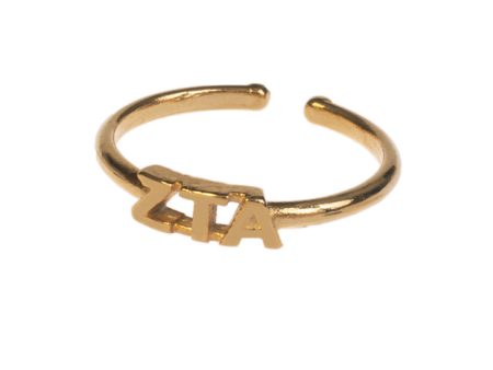 ZETA TAU ALPHA LETTER RING Online Hot Sale