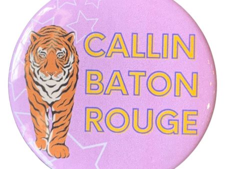 CALLIN BATON ROUGE TIGER BUTTON For Cheap