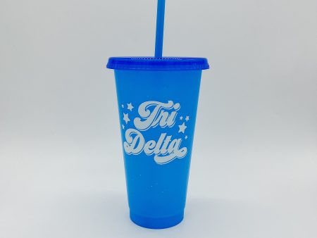 DELTA DELTA DELTA GLITTER COLOR CHANGING CUP Hot on Sale