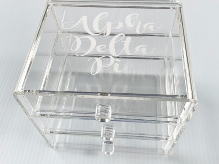 ALPHA DELTA PI ACRYLIC JEWELRY BOX Cheap