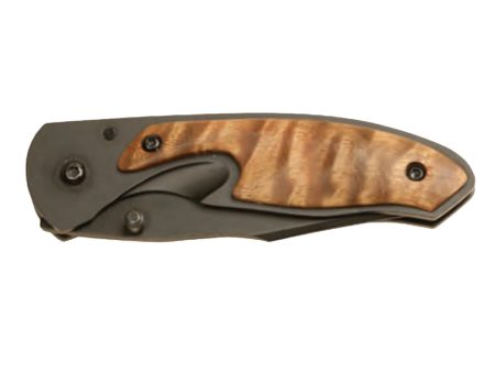 PERSONALIZED WOOD POCKET KNIFE WITH CLIP For Sale