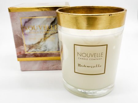 MADEMOISELLE GRANDE GOLD BAND GLASS CANDLE For Cheap