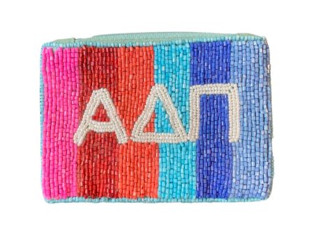 ALPHA DELTA PI BEADED COIN POUCH Online Hot Sale