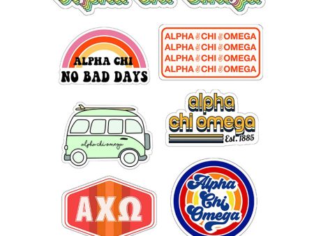 ALPHA CHI OMEGA RETRO STICKERS Online Hot Sale