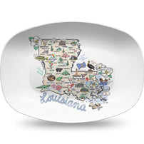 LOUISIANA MAP PLATTER Online Sale