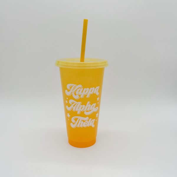 KAPPA ALPHA THETA GLITTER COLOR CHANGING CUP Cheap