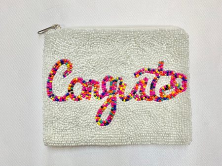 CONGRATS BEADED COIN POUCH Online now