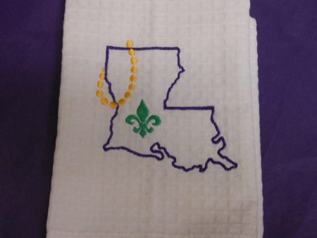 MARDI GRAS LOUISIANA STATE HAND TOWEL Discount