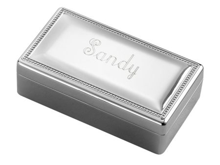 ENGRAVED DOUBLE VELVET JEWELRY BOX Cheap