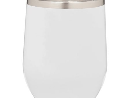 12 OZ WHITE STEMLESS WINE TUMBLER For Sale