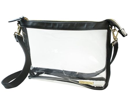 LARGE CROSSBODY CLEAR PURSE BLACK Online now